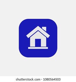 home icon vector on blue