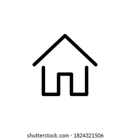 Vector de icono del hogar en fondo blanco