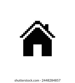 Home icon vector pixel House 8 bit icon