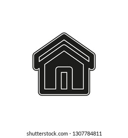 home icon, vector real estate house, residential symbol