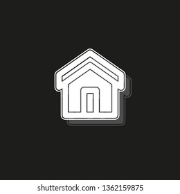 home icon, vector real estate house, residential symbol