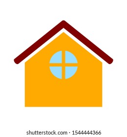 home icon, vector real estate house, residential symbol - home symbol
