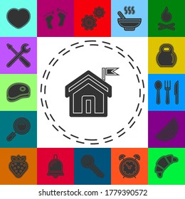 home icon, vector real estate house, residential symbol. Flat pictogram - simple icon