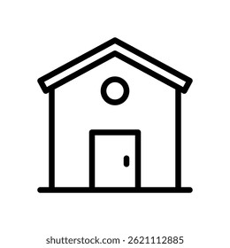 Home Icon Vector for Real Estate and Residence Design – House illustration, building symbol, property living concept. Line Icon