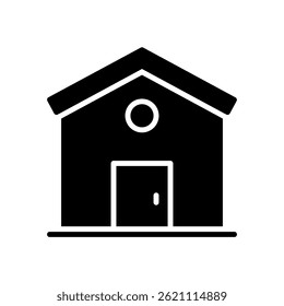 Home Icon Vector for Real Estate and Residence Design – House illustration, building symbol, property living concept. Glyph Icon