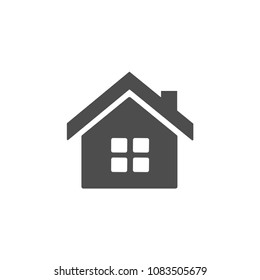 Home icon. Vector home icon set grey on white background