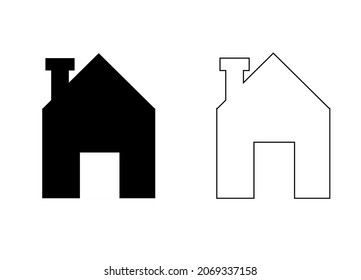 Home icon vector set. House icon.