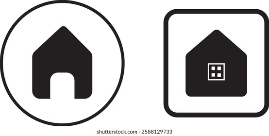 Home icon vector, set of home icon, House symbol
