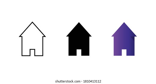 Home icon vector sign isolated on white background illustrasion for graphic and web design. EPS 10