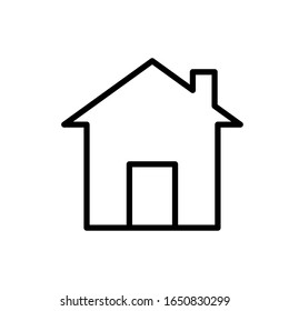 Símbolo y signo vectorial de icono en casa en el diseño de moda 