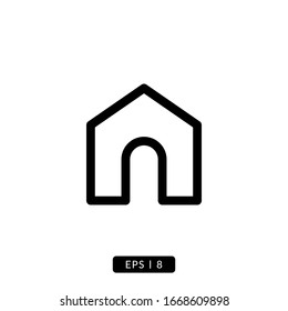 Home Icon Vector - Sign or Symbol