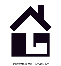 home icon vector silhouette