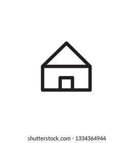 Home Icon. Home Icon vector. Simple flat symbol. Perfect Black pictogram illustration on white background. - Vector