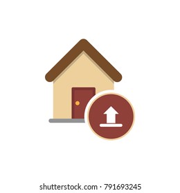 Home icon. Vector Un-boxing New Home - Icon