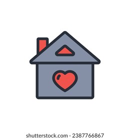 home icon. vector.Editable stroke.linear style sign for use web design,logo.Symbol illustration.