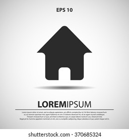 home icon for web and mobile. flat design style