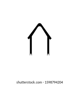Home icon. Web site home button. Logo design element. Stay home sign
