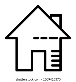 Home icon. web user interface element. vector line icon design. isolated on white background. vector  illustration