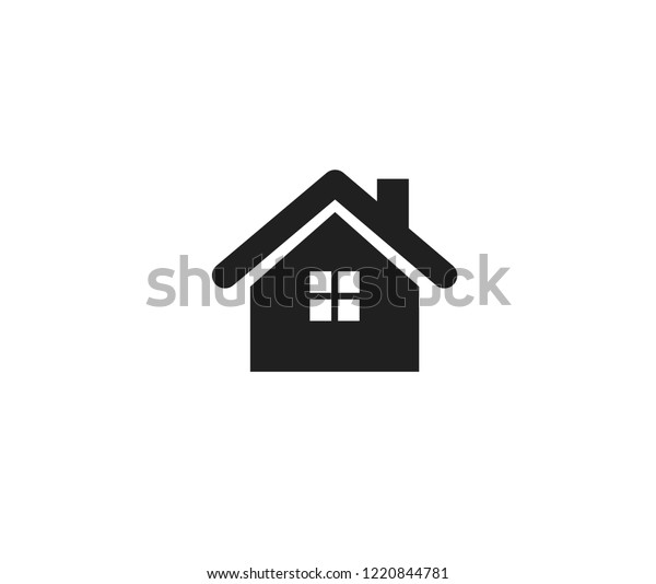 Home Icon White Background New Black Stock Vector (Royalty Free) 1220844781