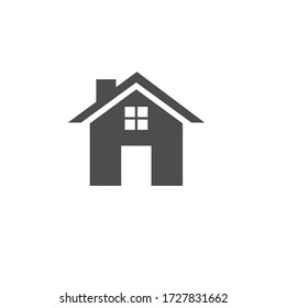 home icon.Conceptual vector illustration in flat style design.Isolated on background.