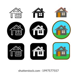 home icons, with different styles, business card address icons, social networks