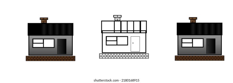 iconos en el hogar de diferente variación. Ilustración del vector