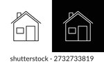 Home icons with Editable strokes set for UI UX