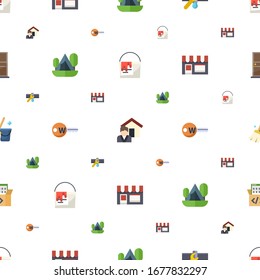 home icons pattern seamless. Included editable flat paint bucket, Real estate service, Plumbing service, Camping, Keyword, Small business icons. home icons for web and mobile.