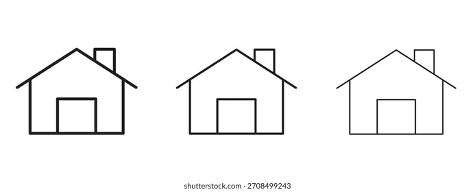 Home icons. Pixel perfect vector icon collection