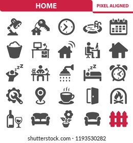Home Icons. Professional, pixel perfect icons, EPS 10 format.