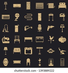 Home icons set. Simple style of 36 home vector icons for web for any design