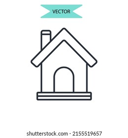 símbolos de iconos de casa elementos vectores para web infográfica