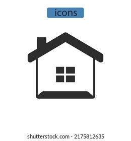 Home icons  symbol vector elements for infographic web