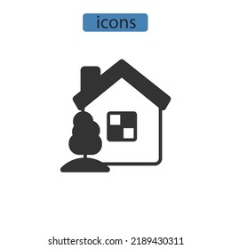 home icons  symbol vector elements for infographic web