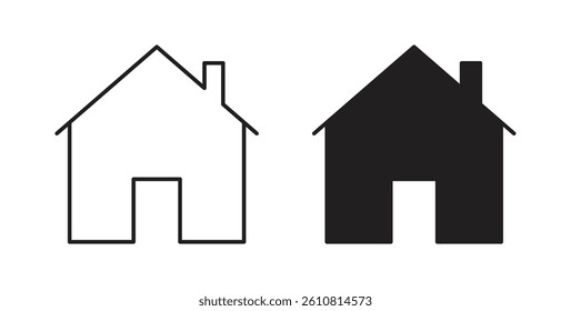 Home icons. thin line vector icons