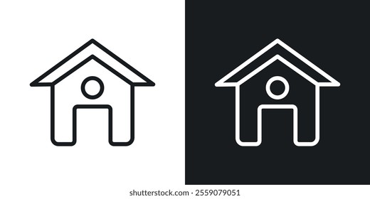 Home icons. vector set in black colors