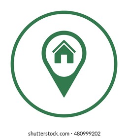 Home  icon,vector. Flat design.