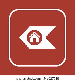 Home  icon,vector. Flat design.