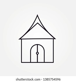 home icon.vector house buildings icons set - residential home isolated. real estate illustrations, property object