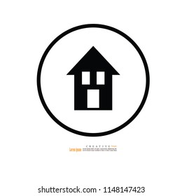 home icon.vector illustration.     