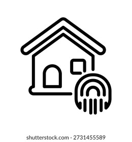 Icono de identidad de la casa, Vector de línea gráfica