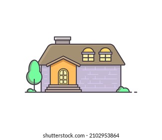 Home Illustration In Flat Design Character Animation