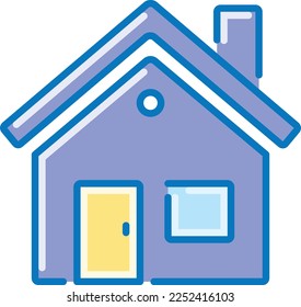 home illustration with flat style
