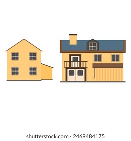 Startseite Illustration Vorder- und Seitenansicht
