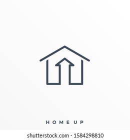 Home Up Illustration Vector Template. Suitable for Creative Industry, Multimedia, entertainment, Educations, Shop, and any related business