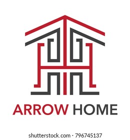 Home improvement with abstract home shape