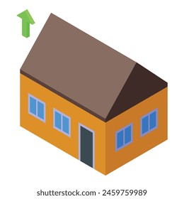 Home improvement icon isometric vector. House renovation. Building project change