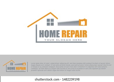 home improvement logo. housing repairs signs or symbols. vector illustration elements