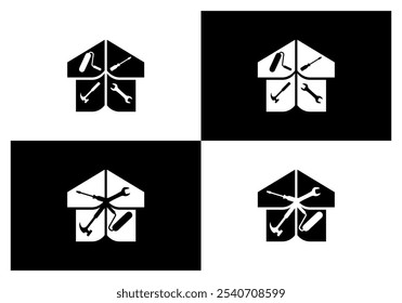 Home improvement logo vector illustration.