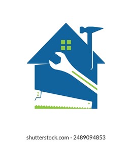 Vector de logotipo de mejoras para el hogar. Logotipo de reparación del hogar